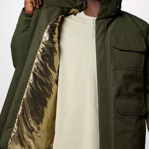 Chaqueta Parka de Lona para Hombre, Estilo Otoño 2026, con Cuello Alto y Logotipo Frontal, Informal, Ligera - Product Image 4