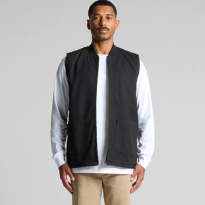 Veste pour hommes Gilet de travail en toile personnalisée de canard lourd pour hommes Gilet Service OEM Toile épaisse pour hommes matelassée doublée pour le travail en plein air - Product Image 6