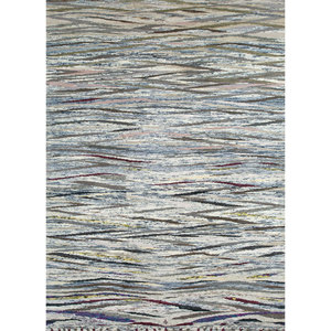 พรมขนสัตว์ถักมือแมนชาฮา สีเทาและสีดำ ลายแบบนามธรรม สไตล์คิลิม สำหรับบ้าน ห้องโถง และรูปทรงสี่เหลี่ยมผืนผ้า-Le-121 - Product Image 1