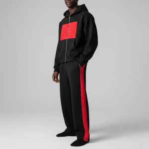 Conjunto Deportivo para Hombre, Sudadera con Capucha y Pantalones Deportivos, Chaqueta con Cierre y Pantalones Jogger, Traje de Dos Piezas, Ropa Deportiva Informal, Cálida para Invierno, Ropa de Calle - Product Image 1