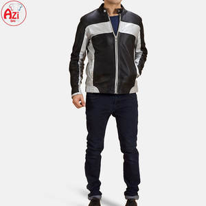 Chaqueta de invierno de piel de vaca de nuevo diseño para hombre, cuello levantado, logotipo frontal, a prueba de viento y transpirable, precio bajo, gran oferta - Product Image 4