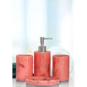 Ensemble de salle de bain en résine avec design marbré pour un décor de salle de bain unique et haut de gamme - Product Image 2