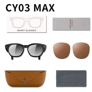Lunettes intelligentes CY03 MAX avec caméra HD 8MP, vidéo 1080P, étanches IPX-4, étui de charge magnétique, navigation AR - Product Image 1