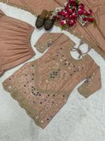 Mariage ethnique indien Kurti Sharara Dupatta Salwar Costume Robe de fête en coton et soie avec broderie fantaisie de créateur.
