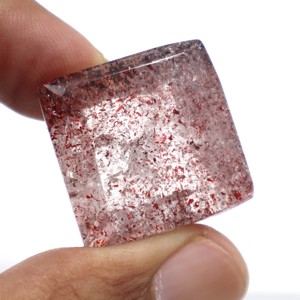 Cabujón de piedras preciosas de corte facetado de rutilo Super Seven amatista natural de 70 quilates - Product Image 3