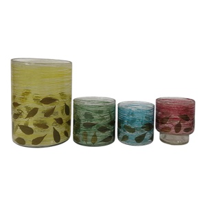 Bocaux en verre de cylindre de support votif de mosaïque multicolore fabriqués à la main à la mode avec taille personnalisée pour le jardin de la maison pour le mariage de Noël - Product Image 2