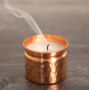Bougies de pot martelées en cuivre de vente chaude à un prix abordable de l'Inde pour la décoration de la maison de Noël et le but de cadeaux - Product Image 4