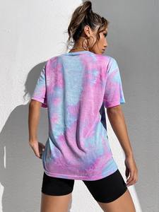 Camiseta de algodón 100% para mujer a la moda, camiseta informal anticontracción de punto suave, transpirable, moda sostenible, logotipo personalizado OEM - Product Image 2