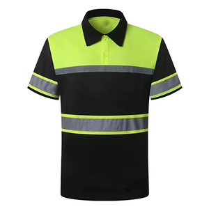 Camiseta Polo de Alta Visibilidad Reflectante con Certificación CE de Secado Rápido, Ropa de Trabajo de Seguridad para Hombre, Amarillo Fluorescente, Poliéster, Manga Corta - Product Image 6