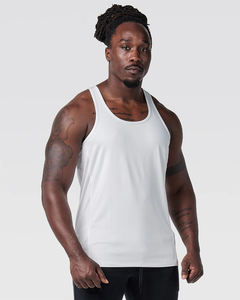 Débardeur en nylon spandex personnalisé OEM pour hommes vêtements de sport de gymnastique Stringer musculation Fitness grande taille à la mode - Product Image 3