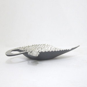 Cuenco con forma de hoja, cuenco de aluminio de Metal para servir frutas, aperitivos, platos rectangulares decorativos para el hogar, cuenco y platos - Product Image 1