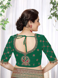 Trendmalls - Sari de Satén Color Limón para Mujer, Pieza de Blusa Sin Coser (K919-Amarillo), Ropa India y Pakistaní, Estilo Fiesta, Boda - Product Image 6