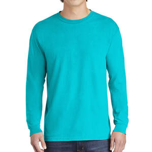 เสื้อสเวตเตอร์คอกลมแขนยาวสำหรับผู้ชายทรงเข้ารูปปกติสีฟ้าใส่ได้ทั้งชายและหญิง - Product Image 1