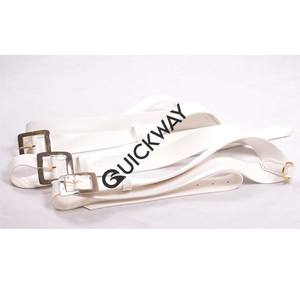 เข็มขัดขบวนพาเหรดพีวีซีสีขาวมันวาว/ปรับได้เข็มขัดดรัมด้านข้างเนื้อโลหะ2025ได้ดีที่สุด - Product Image 3