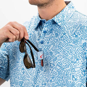 เสื้อโปโลผู้ชายแขนสั้นสำหรับเล่นกอล์ฟเสื้อโปโลแห้งเร็วออกแบบได้ตามต้องการ - Product Image 5