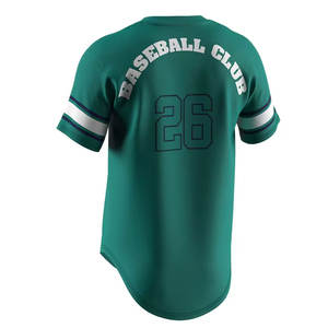 Camiseta de Béisbol Transpirable de Talla Grande, Sublimación Personalizable, Diseño de 2 Botones, 100% Poliéster 2025, Gran Venta - Product Image 2