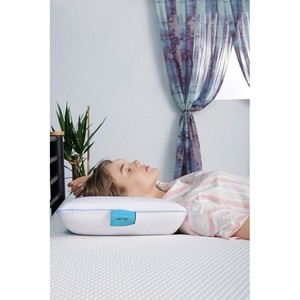 หมอนออร์โธปิดิกส์วิสโกเจลเย็นสบาย ป้องกันเหงื่อ เมมโมรี่โฟม รองรับต้นคอ ขนาด 55x35x12 ซม. ลายเรขาคณิต - Product Image 6