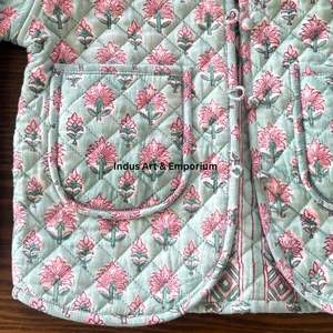 Chaqueta Acolchada de Algodón Vintage Hecha a Mano para Niños, Chaqueta Acolchada de Algodón Vintage Jaipuri de Manga Larga para Niños - Product Image 3