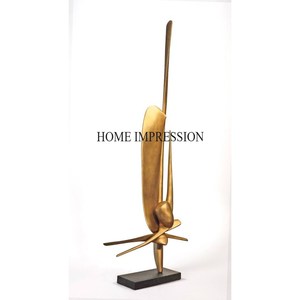 <b>Top</b> Rated Hot Selling Acacia Wooden Made Luxurious Unique Designer Sculpture With Black Color Powder Coated <b>Stand</b> From India - Product Image 4