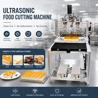 Usine Semi-Automatique Double 300mm Couteau À Ultrasons Alimentaire Cutter Gâteau Au Chocolat Légumes Machine De Découpe pour La Préparation De Collations