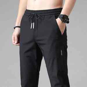Pantalons décontractés pour hommes été mince travail tendance lâche droite respirant pantalons de sport - Product Image 5