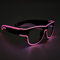 Gafas LED Recargables por USB de un Solo Color para Fiestas de Pascua y Halloween, Ecológicas, Duraderas, No Tóxicas, Gadget Novedoso