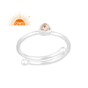 Meilleure qualité en argent sterling fin cristal naturel Quartz pierres précieuses bague empilable fabricant de bijoux personnalisés - Product Image 1