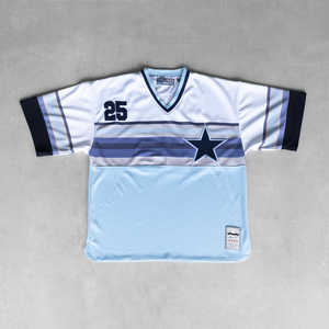 เสื้อเจอร์ซีย์ตาข่ายตาข่ายอเมริกันฟุตบอลแบบย้อนยุคเสื้อ100% ระบายอากาศโพลีเอสเตอร์พิมพ์ซับลิเมชันเต็มรูปแบบเสื้อครอปไซส์ - Product Image 1