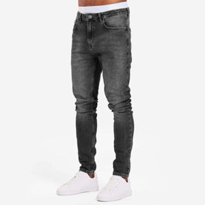 Pantalones vaqueros ajustados con estilo para hombre con diseño clásico y tela duradera para uso diario Ropa de calle Calidad personalizada para pantalones vaqueros para hombre - Product Image 4