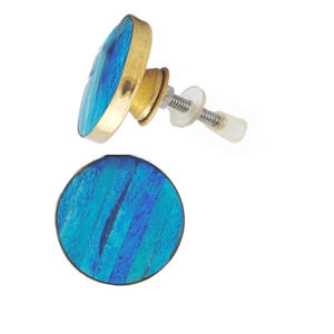 Boutons en métal en os bleu Turquoise Design industriel Style tiroir poignée d'armoire tire pour commode de cuisine-pour chambre salon - Product Image 2