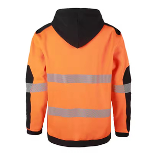 Veste de travail OEM en coton ignifuge, antistatique, haute visibilité, réfléchissante, imperméable, respirante avec fermeture éclair, veste de sécurité - Product Image 4