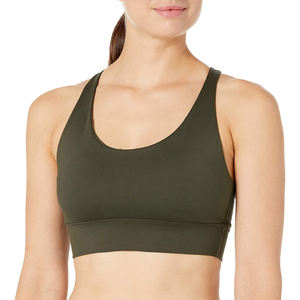 El mejor diseño de Sujetador deportivo para mujer para yoga y correr Ropa de fitness de estilo simple con logotipo frontal Precio razonable - Product Image 4