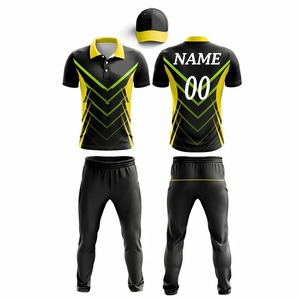 Personnalisable 100% Polyester Respirant Cricket Jersey Kit Sublimé Uniforme Ensemble Réversible Imprimé Équipe Joueur Nom Stock - Product Image 1