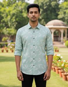 Trendy Cotton Linen Fabric Full <b>Sleeve</b> <b>Mens</b> <b>Shirt</b> <b>Long</b> <b>Sleeve</b> Designer Wear for Daily Use Available At Discounted Price - Product Image 3