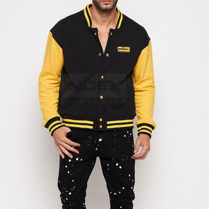 Chaqueta Letterman de Cuello Alto para Hombre, Otoño-Invierno, 100% Algodón, Secado Rápido, Transpirable, Alta Calidad, Personalizable - Product Image 5