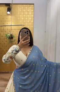 Collection spéciale Navratri : Ensemble de lehenga choli en coton pour femmes avec dupatta, pour mariage et fête, style traditionnel, séchage rapide - Product Image 2