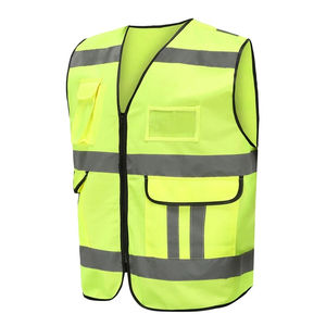 Gilet de sécurité réfléchissant imperméable de classe 1 ANSI de haute qualité personnalisé pour hommes - Matériel robuste pour la sécurité routière et l'industrie - Product Image 1