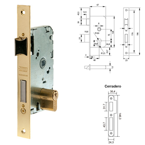 Serratura Tesa 2010-p-hl/40 - Product Image 2