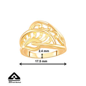 Elysian Twist Rose Gold Plated <b>Opening</b> Cluster <b>Ring</b> for Women - Product Image 5
