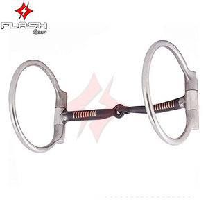 Broca De Filete de tachuelas de caballo de acero inoxidable Premium, boquilla de hierro dulce de 5 pulgadas, entrenamiento de equitación y Control ecuestre occidental - Product Image 3