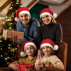 หมวกคริสต์มาสสีแดงสำหรับงานเทศกาลคริสต์มาส สำหรับเด็กและผู้ใหญ่ - Product Image 2