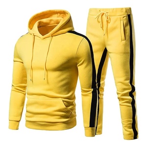Custom Heavyweight Men's Winter Tracksuit Breathable Hoodie <b>Sweatpants</b> Stand Collar Drawstring Closure Solid Pattern Gym Wear - Product Image 4