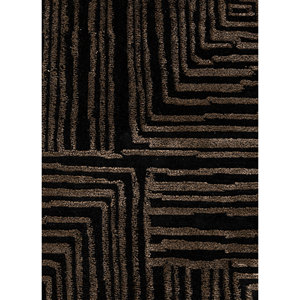 Alfombra Aprezo Clásica Geométrica Anudada a Mano de Acrílico Gris y Negro Aiar-3013 de Tejido Plano para Sala de Estar, Pasillo, Estilo Moderno - Product Image 3