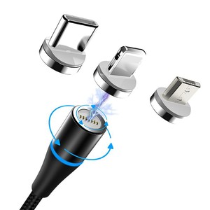 สายชาร์จแม่เหล็กคุณภาพสูงชนิด C ไมโคร USB C 3 in 1ชาร์จเร็วสำหรับโทรศัพท์มือถือเด็กแท็บเล็ต - Product Image 3