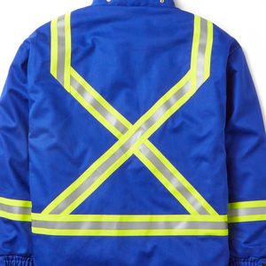 Disponible en stock Chaquetas reflectoras de trabajo Seguridad de invierno Chaquetas reflectantes de seguridad vial Paños de trabajo de construcción industrial - Product Image 4