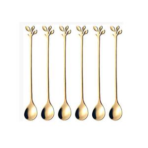 Rose Gold Polished Long <b>Thin</b> Handmade Brass Embossed Ribbed Handle Inexpensive Bar Spoon With Auger Shell Design Ended - Product Image 5