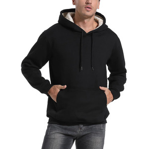 เสื้อสเวตเตอร์มีฮู้ดผ้าฝ้าย100% เรียบหรูสำหรับผู้ชายโอเวอร์ไซส์ผ้าคอตตอนผสมรุ่นเฮฟวีเวต - Product Image 5