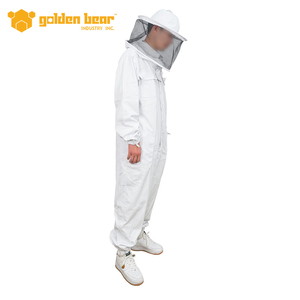 Full Body Beekeeper Suit White Cotton Beekeeping Overall With Detachable <b>Veil</b> Beekeeping Protective Gear - Product Image 1
