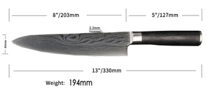 Couteau de chef de cuisine en acier inoxydable à haute teneur en carbone avec gaine en plastique personnalisé de qualité supérieure OEM ODM Service Vente en gros - Product Image 2