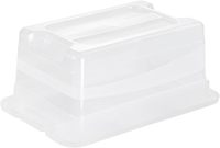 Boîte de rangement rectangulaire pour le bureau, avec couvercle, multi-usages, empilable, écologique, en plastique transparent PP, pour jouets, vêtements